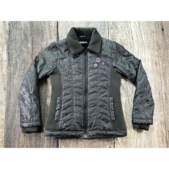 Volcom Womens Black Insulated Snowboarding Ski Winter Jacket Size Large - Picture 1 of 9